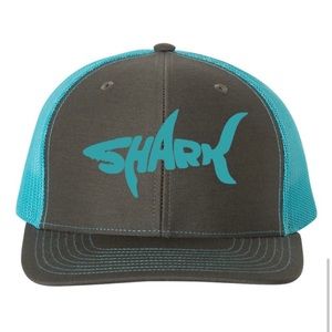 Neon blue shark hat